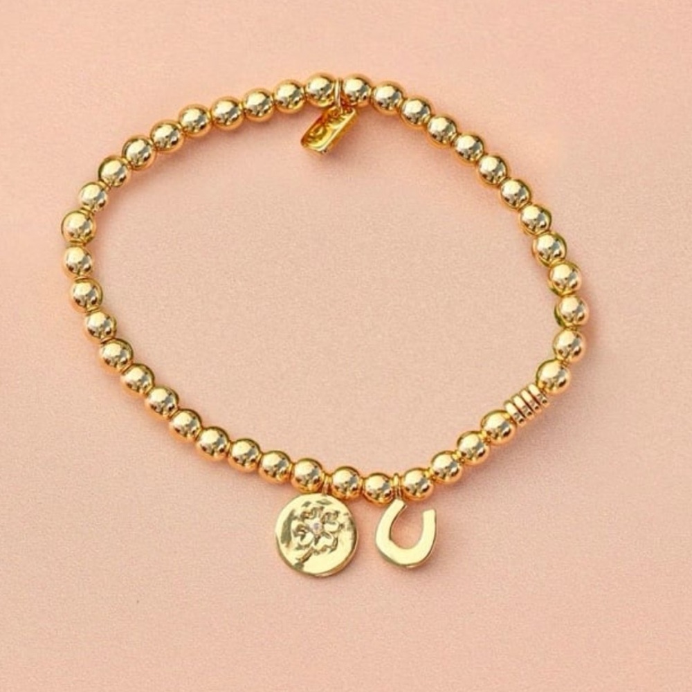 PURA VIDA Gold Stretch Lucky One Bracelet NEW! rare find! Must have